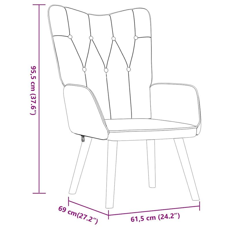 Relaxsessel mit Hocker Braun Stoff