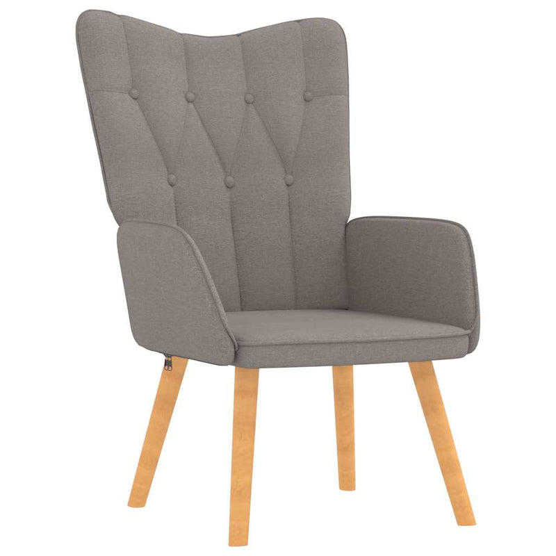 Relaxsessel mit Hocker Taupe Stoff