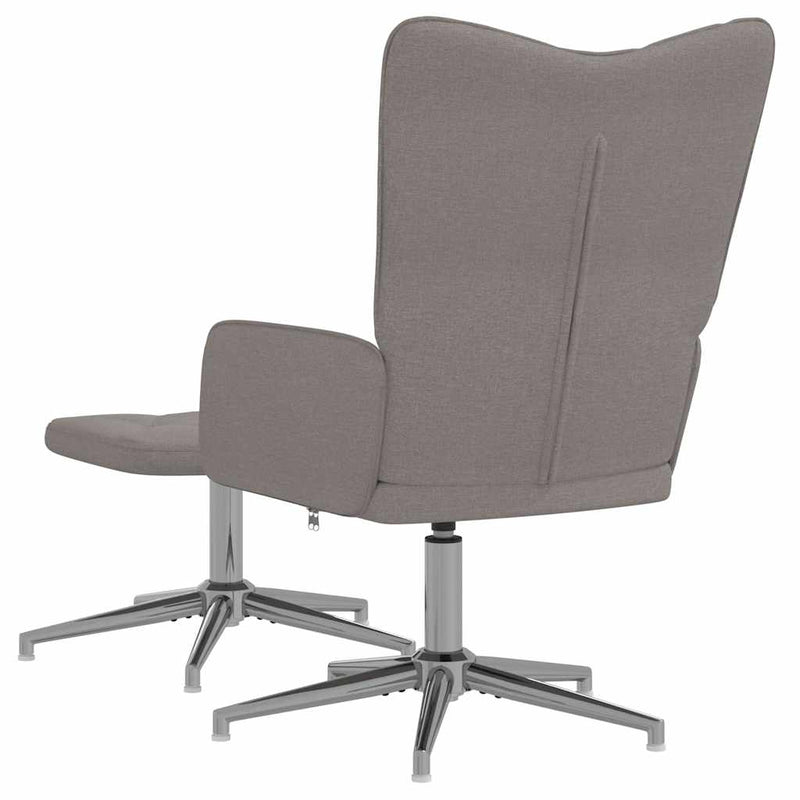 Relaxsessel mit Hocker Taupe Stoff