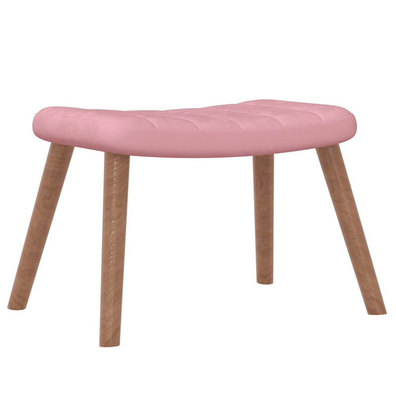 Relaxsessel mit Hocker Rosa Samt