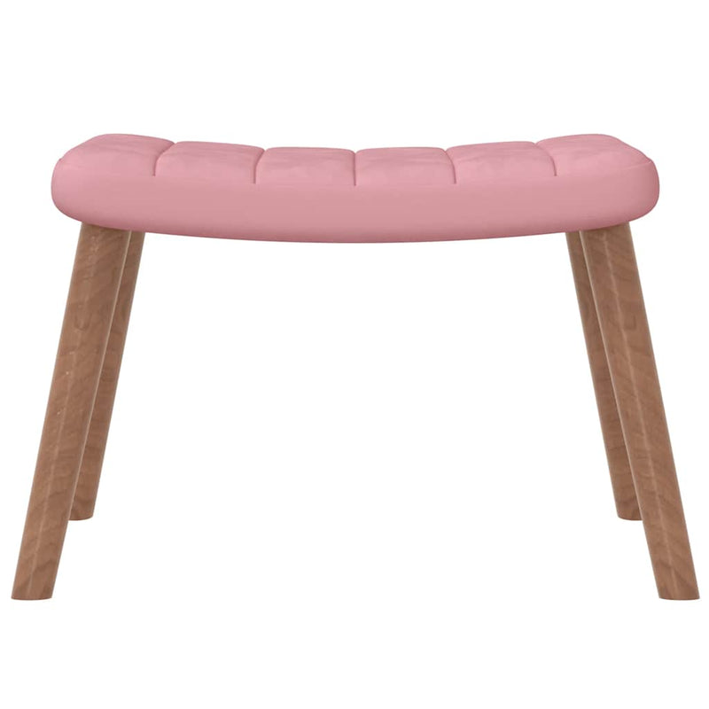 Relaxsessel mit Hocker Rosa Samt