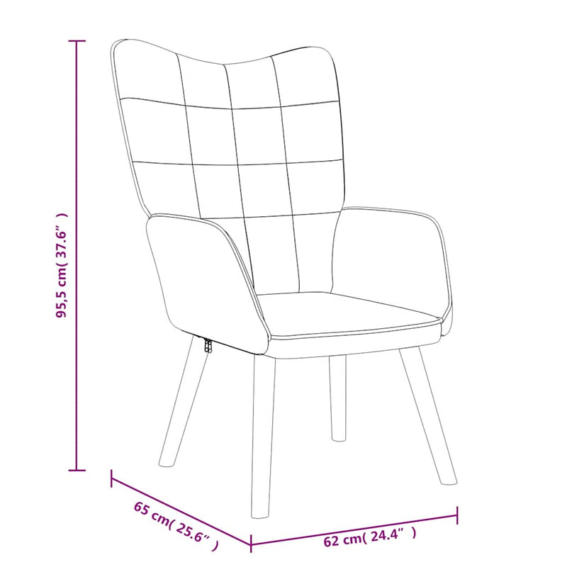 Relaxsessel mit Hocker Hellgrau Stoff