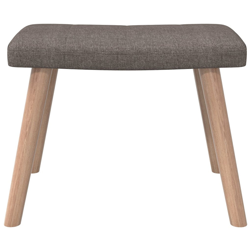 Relaxsessel mit Hocker Taupe Stoff