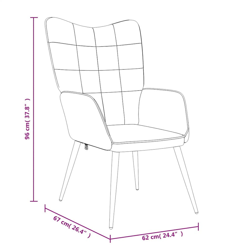 Relaxsessel mit Hocker Hellgrau Stoff