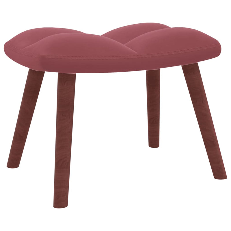 Relaxsessel mit Hocker Rosa Samt