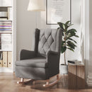 Schaukelsessel Mit Hocker Stoff