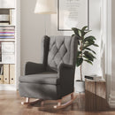 Schaukelsessel Mit Hocker Stoff