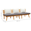 Garten-Tagesbett 200X65 Cm Akazie Massivholz