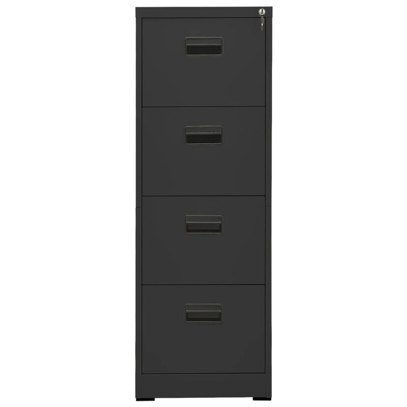 Aktenschrank Anthrazit 46x62x133 cm Stahl