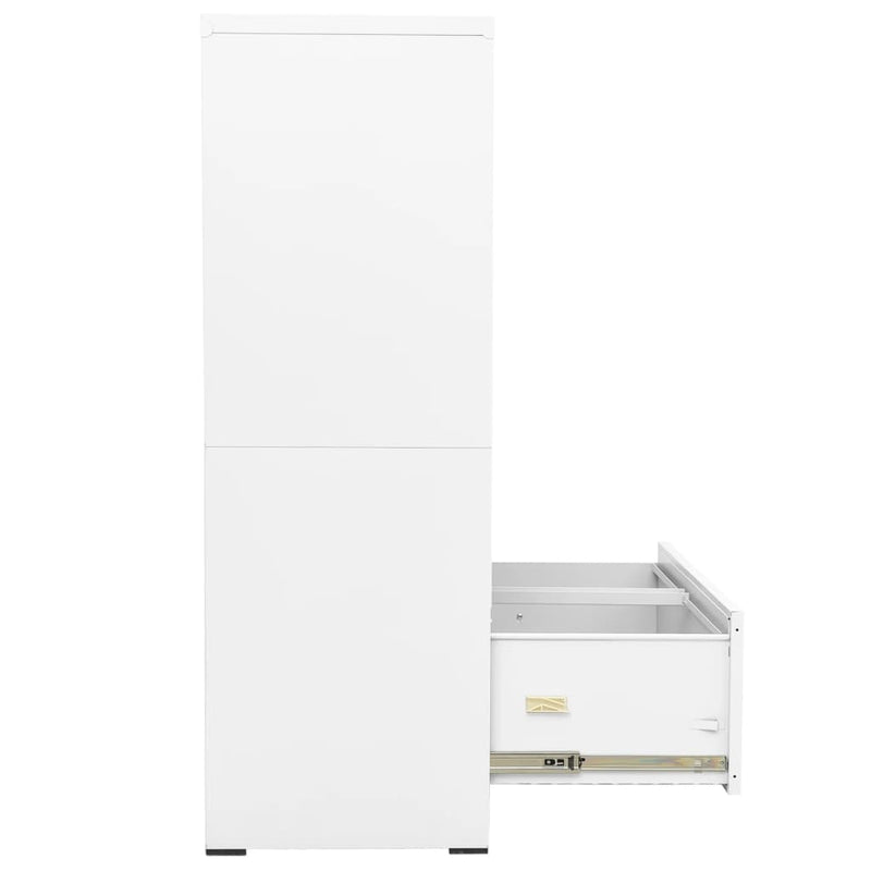 Aktenschrank Weiß 90x46x134 cm Stahl