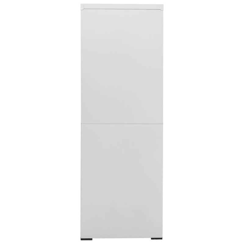 Aktenschrank Hellgrau 90x46x134 cm Stahl