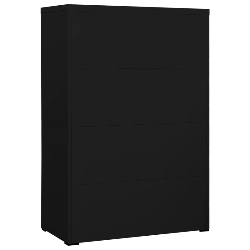 Aktenschrank Schwarz 90x46x134 cm Stahl