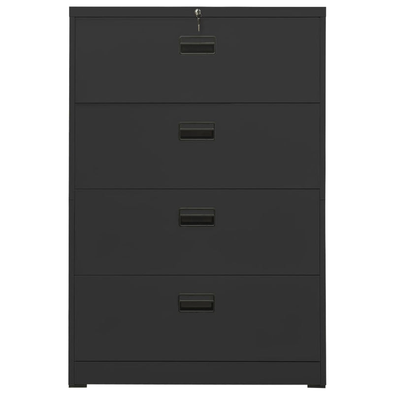 Aktenschrank Anthrazit 90x46x134 cm Stahl