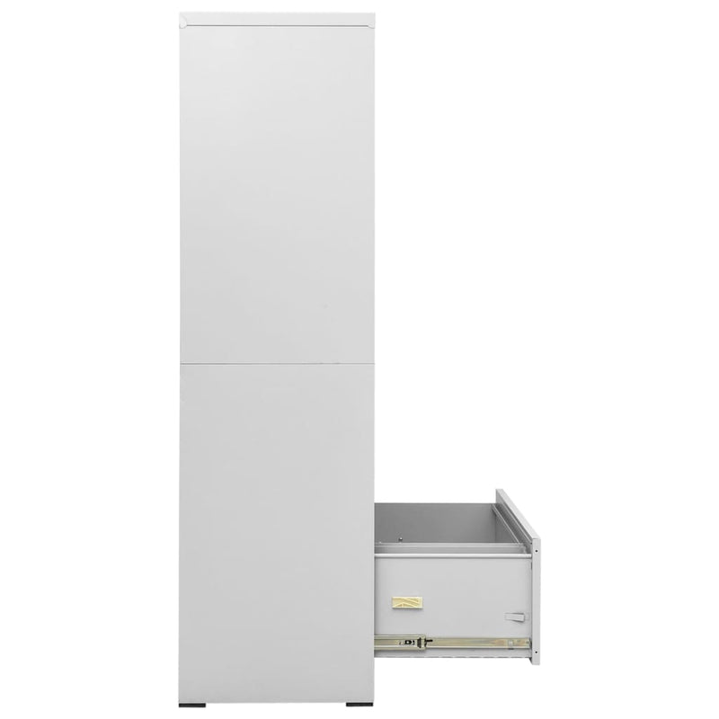 Aktenschrank Hellgrau 90x46x164 cm Stahl