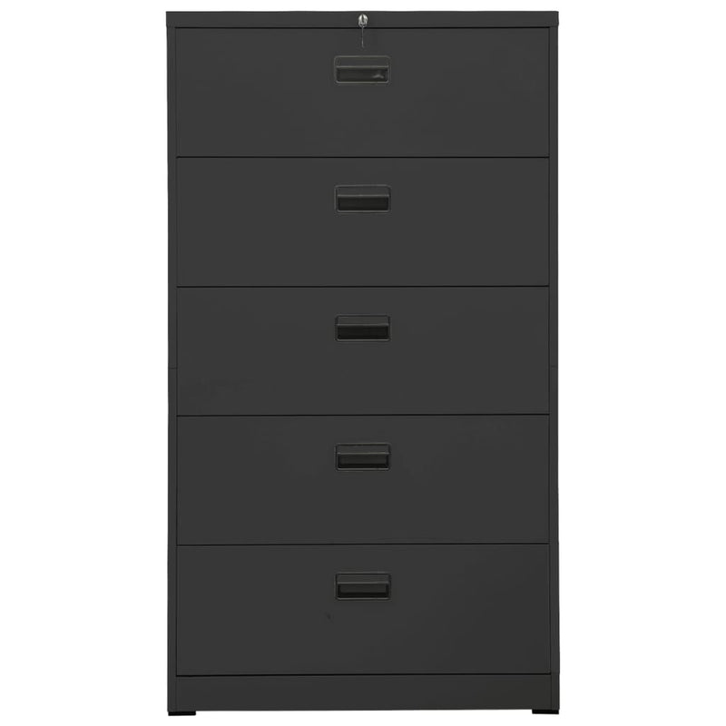 Aktenschrank Anthrazit 90x46x164 cm Stahl