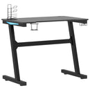 Gaming-Schreibtisch Mit Led Und Z-Gestell