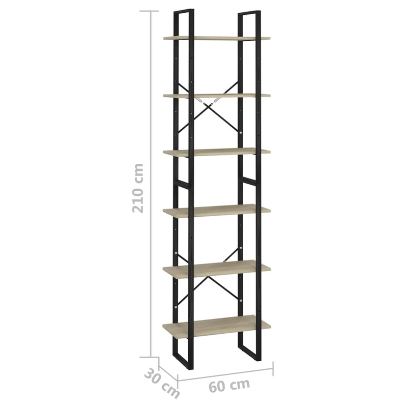 Lagerregal Sonoma-Eiche 60x30x210 cm Holzwerkstoff