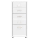 Aktenschrank Mit Rollen 28X41X69 Cm Metall