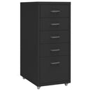 Aktenschrank Mit Rollen 28X41X69 Cm Metall