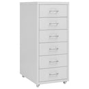 Aktenschrank Mit Rollen 28X41X69 Cm Metall