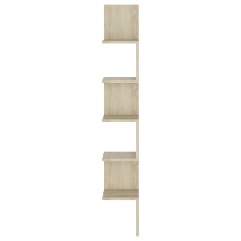 Wand-Eckregal Sonoma-Eiche 20x20x127,5 cm Holzwerkstoff