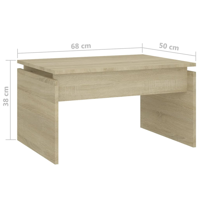 Couchtisch Sonoma-Eiche 68x50x38 cm Holzwerkstoff