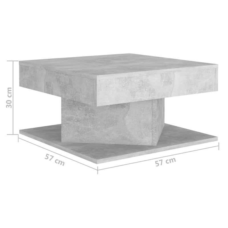 Couchtisch Betongrau 57x57x30 cm Holzwerkstoff