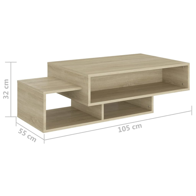 Couchtisch Sonoma-Eiche 105x55x32 cm Holzwerkstoff