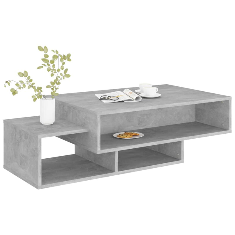 Couchtisch Betongrau 105x55x32 cm Holzwerkstoff