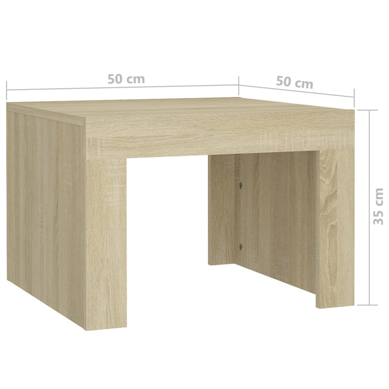 Couchtisch Sonoma-Eiche 50x50x35 cm Holzwerkstoff