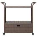 Barwagen Mit Schublade 100X45X97 Cm Poly Rattan