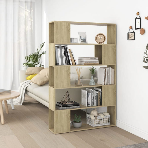 Bücherregal Raumteiler Sonoma-Eiche 100x24x155 cm Holzwerkstoff