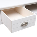 Schreibtisch Weiß 108X45X76 Cm Massivholz Paulownia