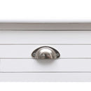 Schreibtisch Weiß 108X45X76 Cm Massivholz Paulownia