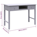 Schreibtisch 108X45X76 Cm Massivholz Paulownia