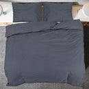Bettwäsche-Set 240X220 Cm Leichte Mikrofaser Anthrazit