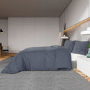 Bettwäsche-Set 260X220 Cm Leichte Mikrofaser Anthrazit
