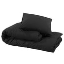 Bettwäsche-Set 200X200 Cm Leichte Mikrofaser Schwarz