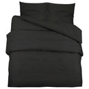 Bettwäsche-Set 200X220 Cm Leichte Mikrofaser Schwarz