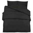 Bettwäsche-Set 200X200 Cm Leichte Mikrofaser Schwarz