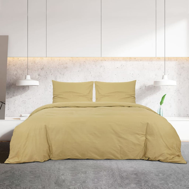 Bettwäsche-Set 200X200 Cm Leichte Mikrofaser Taupe