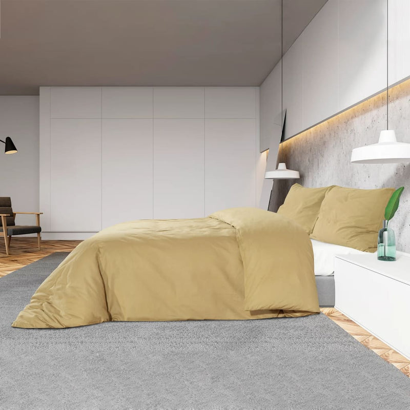 Bettwäsche-Set 200X200 Cm Leichte Mikrofaser Taupe