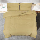 Bettwäsche-Set 155X220 Cm Leichte Mikrofaser Taupe