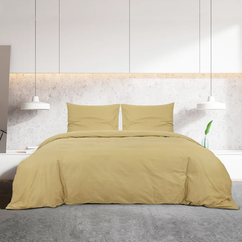 Bettwäsche-Set 225X220 Cm Leichte Mikrofaser Taupe