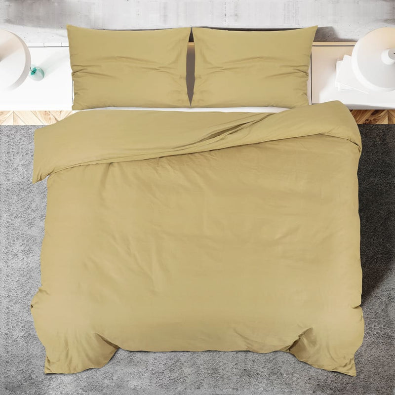 Bettwäsche-Set 225X220 Cm Leichte Mikrofaser Taupe