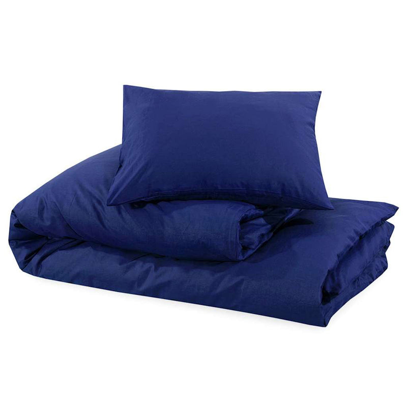 Bettwäsche-Set Marineblau 240x220 cm Leichte Mikrofaser