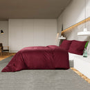 Bettwäsche-Set Bordeaux 140X200 Cm Leichte Mikrofaser Rot