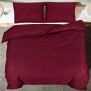 Bettwäsche-Set Bordeaux 140X200 Cm Leichte Mikrofaser Rot