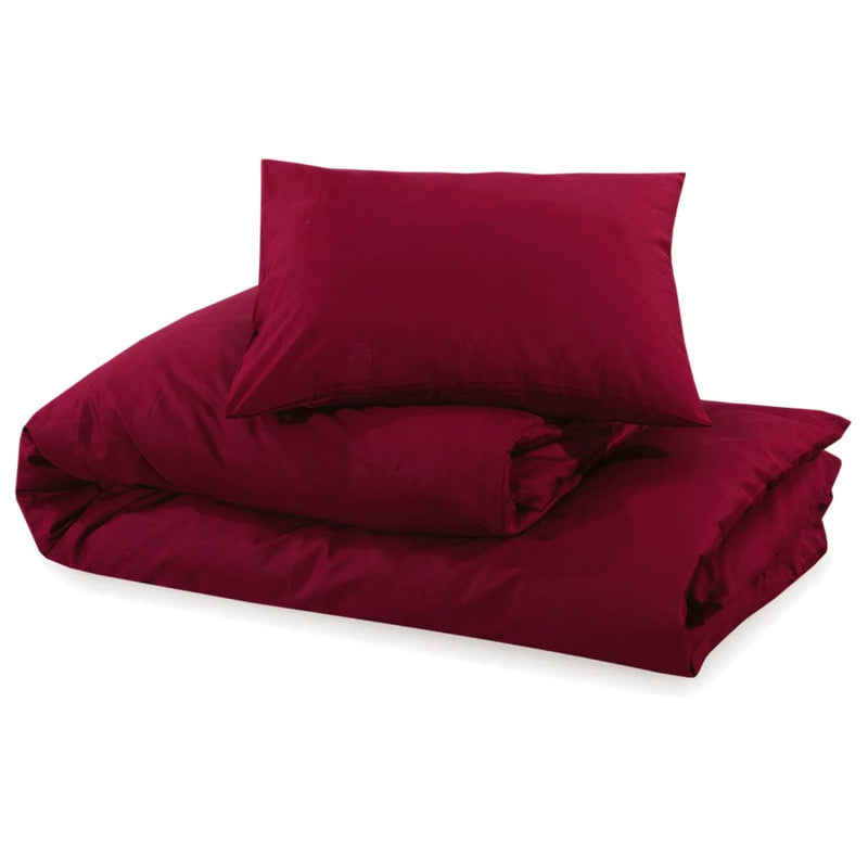 Bettwäsche-Set Bordeaux 140X200 Cm Leichte Mikrofaser Rot