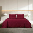 Bettwäsche-Set Bordeaux 140X200 Cm Leichte Mikrofaser Rot